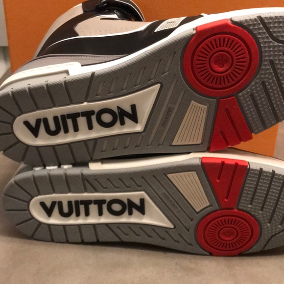 NWB LV Trainer Sneaker Boot High Blk/Gry - Picture 3 of 8